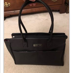 New Large Mary Kay Black Consultant Carry Bag Satchel Briefcase Style Tote.